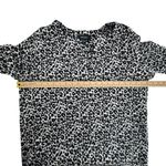 Karen Kane Black Cream Animal Cheetah Leopard V-Neck Short Sleeve Midi Dress XL Photo 7