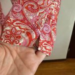 Evan Picone 90s Vintage | Orange Pink Silk Paisley Tailored Trousers | BNWT 16 Photo 3