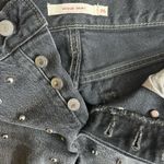 Levi's Wedgie Fit Black Denim Cut Off Shorts Studded Rhinestone High Rise Size 26 Photo 4