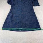 Gap  Swing Shift Dress Womens Size S Blue Dots Print‎ V Neck 3/4 Sleeve Oversized Photo 6