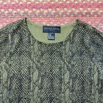 August Silk  KNIT SNAKE PRINT BLOUSE Photo 1