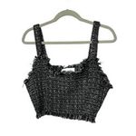Anthropologie Mare Mare X Black & White Tweed Crop Top Women's Sz Small Photo 1