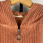 Altar'd State Altar’d State Dusty Pink Women's Corduroy Cropped Hooded Full Zip Jacket Photo 5