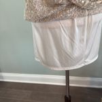 Aidan Mattox  gold sequence blouson mini cocktail party dress sz 4 Photo 11