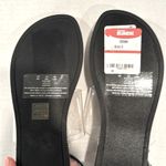 DKNY  Ava‎ Leather Ankle Strap Thong Sandals Women's Size 6 Black NWT Vinyl Photo 6