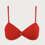 BERLOOK Red Twist Ribbed Bikini Top ONLY 59 Size L Photo 5