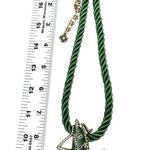 Heidi Daus "Madame Grasshopper" Crystal Green Enamel Brooch + Green Rope Cord Ne Photo 10