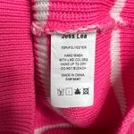 Jess Lea Jameson Quarter Zip Sweater Pink White Stripe Size Large Photo 4