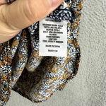 Wonderly Top Womens Large Brown Floral Long Sleeve Square Neck Dark Feminine Photo 3