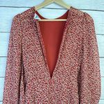 Princess Polly Dalko Mini Dress Red Floral Balloon Sleeve Ruffle Women's Size 4 Photo 8