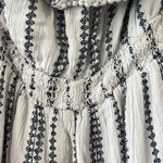 Lulus Lulu’s Blue and White Lined Romper Size Small Photo 2