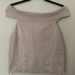 H&M  Ribbed Off-Shoulder Top in Cream Size XL Photo 6