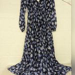 Monique Lhuillier Rtr sz6 ML Melanie Dress floral printed v-neck dark midnight Photo 3