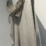 French Connection Poncho Cardigan with Fur Lined Hood Photo 10