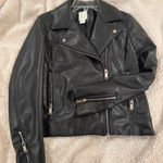 H&M Black Leather Jacket Photo 0