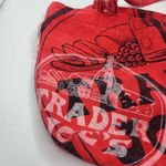 Vintage Trader Joe's Red Cloth Logo Shopping Bag Tote Made In USA Photo 2