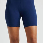 Year of Ours RIBBED V WAIST BIKER SHORT Sz. M Blue Size M Photo 0
