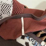 Free People Patchwork Boho Cropped Cardigan Sweater Pieces of Me Size S Photo 8