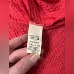 Free People  Thermal Waffle Knit Boho Shirt Long Sleeves Stretchy Salmon Pink Sm Photo 4