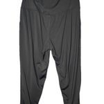 Oalka Leggings Women's Size Medium Joggers Solid Black Pockets Casual Athleisure Photo 5