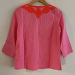 Lilly Pulitzer NWT  Elyn Beaded 3/4 Sleeve Linen Top Women's 00 Photo 6
