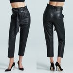 Commando  Faux Leather Paperbag Pants in Black Size Small Photo 1