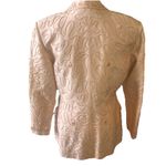 Classic ANYA 100% Silk Pink‎ Embroidered Folded Collar Blazer 8 Pink Photo 8