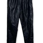 Raga  Black‎ Faux Leather Harlee Trouser With Elastic Waist Photo 0