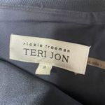 Rickie Freeman Teri Jon Navy Floral Sequin Off The Shoulder Dress Size 8 Blue Photo 2