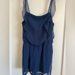 Navy blue dressy Romper Size L Photo 4