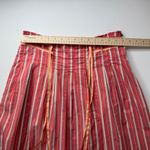 Old Navy  Striped Cotton Skirt Size 6‎ Coral Pleated A-Line Y2K Feminine Retro Photo 9