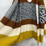 Umgee  M NWT Knit Open Colorblocked Long Sleeve open Cardigan oversized Photo 8