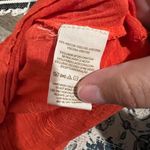 Free People  Orange Embroidered mesh Top M Photo 8