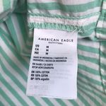 American Eagle Women’s Boxy Striped Green White Long Sleeve Button-Up Shirt Photo 6
