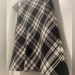 Ann Taylor VTG  Loft Black & White Plaid Mid-Length Skirt - Size 6 Photo 9