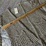 AquaVita Made In Italy Open Knit Cardigan Sweater One Size Beige & Brown Cotton Gold Photo 1