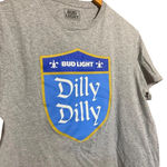 Bud Light Unisex Dilly Dilly‎ Blue Gray Graphic T Shirt Size Large Photo 3