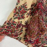 Ann Taylor women's beige red paisley print lightweight satin scarf accessories Photo 2