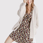 Madewell  Womens Cardigan Beige Redford Ribbed Knit Merino Wool Boxy Sweater XS Photo 0