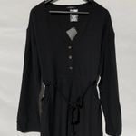 Area Stars New Long Sleeve Button Front Belted Jumpsuit Bella Black Size Medium Photo 4