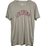 Victoria's Secret PINK VS Vanilla Bean Plaid Short Sleeve Oversized Tunic Tee Size M NWT Photo 1