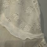 Urban Outfitters  Cream Eyelet Ruffle Mini Dress - Size Medium NWT Photo 4