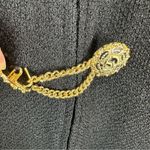 St. John Collection  Jacket Womens 4 Black Knit Full Zip Up Chain Link Button Photo 4