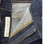 Oliver Logan  Cropped Jeans‎ Size 33w X 27L Raw Hem Dark Wash Denim Modern Fit Photo 4