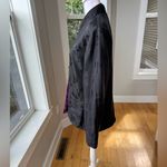 Vintage Purple Black Chinese Embroidered Silk Bed Jacket Handmade Reversible Photo 12