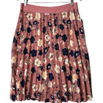Metro Wear Floral Pleated Skirt Pink Blue White Flowers Light‎ Size Large NWT Photo 0