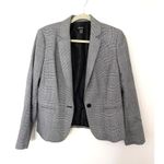 Nine West  Gray Houndstooth Long Sleeve Front Pockets Lined Blazer Sz 10 Photo 1