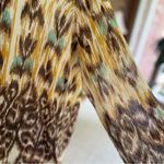 Club Z Animal Print Brown Multi Sequin Swim Beach Coverup L Tan Size L Photo 6