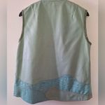 Ele Collection Vest sz L Imitation Leather with Embossed Pattern Green Size L Photo 2