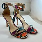 Pelle Moda Kallie Bright Snakeskin Heels Size 6 Photo 0